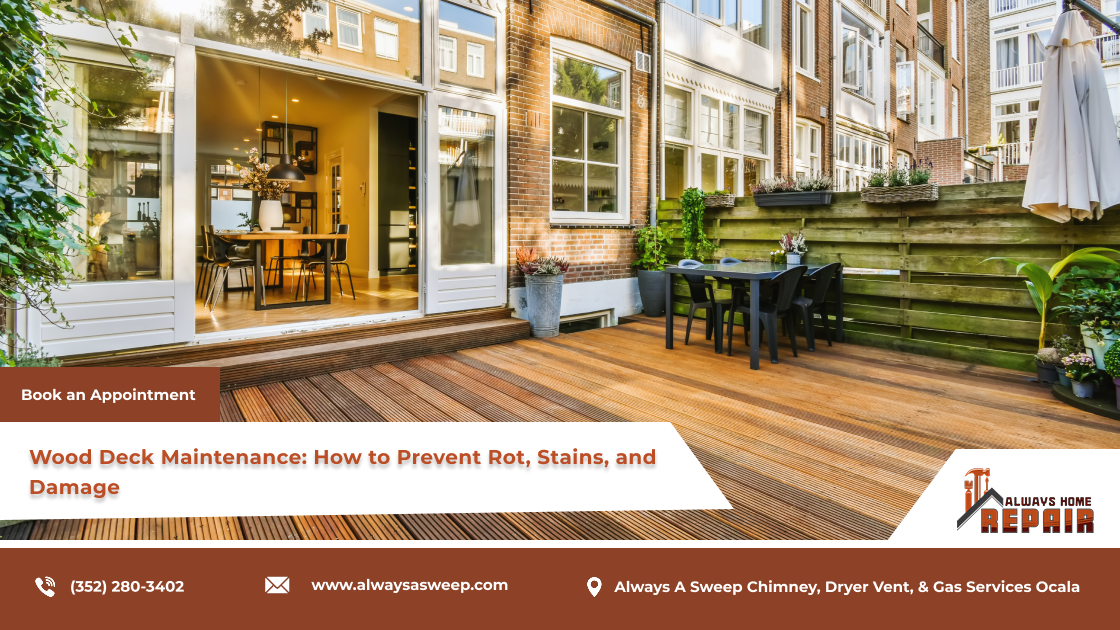 Wood Deck Maintenance How to Prevent Rot Stains and Damage2