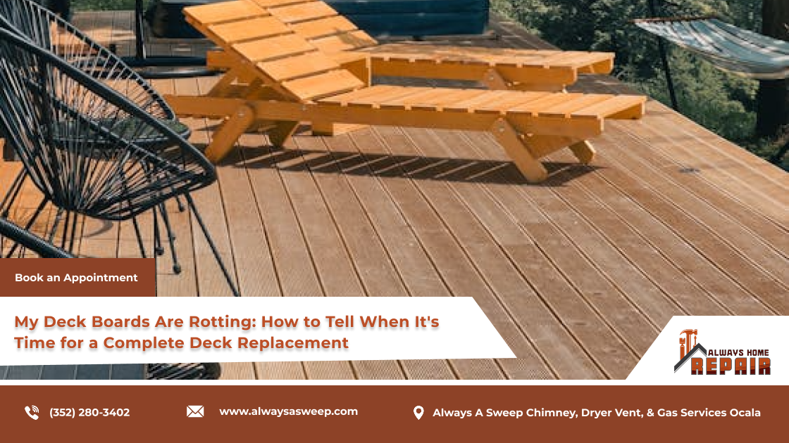 My deck boards are rotting: How to tell when it's time for a complete deck replacement from Always Home Repair.